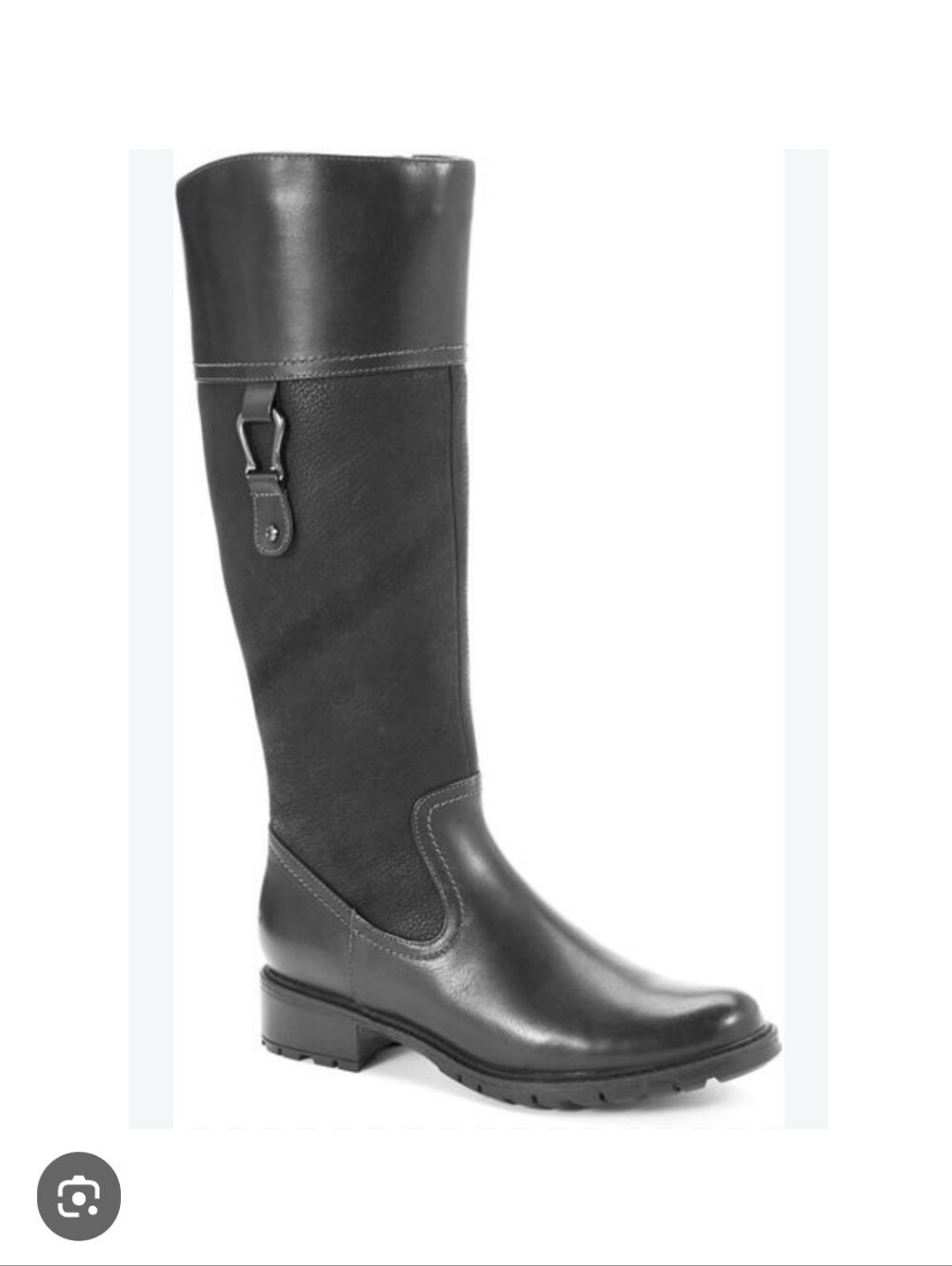 BLONDO Vitalia Waterproof Riding Boots buckle strap black Leather Sz 7.5W